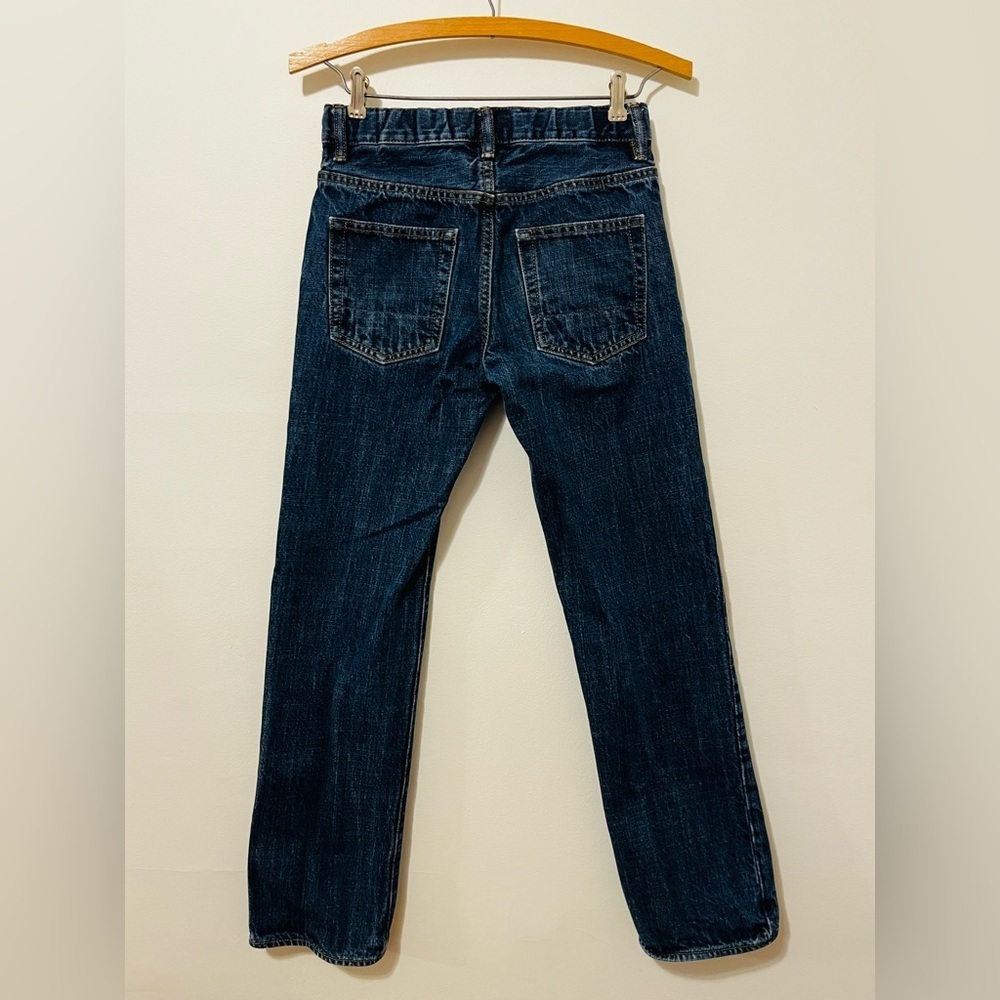 GAP Kids Youth Boys 14 Straight Leg Jeans Dark Wash Denim Adjustable Waist EUC - Picture 4 of 10